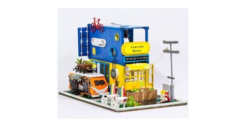 Kit de maison de poupée miniature bricolage d'été time apartment