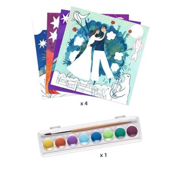 Dessin et coloriage enfant Djeco Atelier gouaches En rêve
