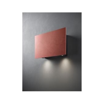 Hotte verticale COVER1460 Terracotta, 85cm, Moteur slim compact, 600m3/h, Dynamic Led light 2x1,2W (2700 - 5600 K), Classe energetique : B, 4 vitesses, Fonctionne en evacuation ou recyclage