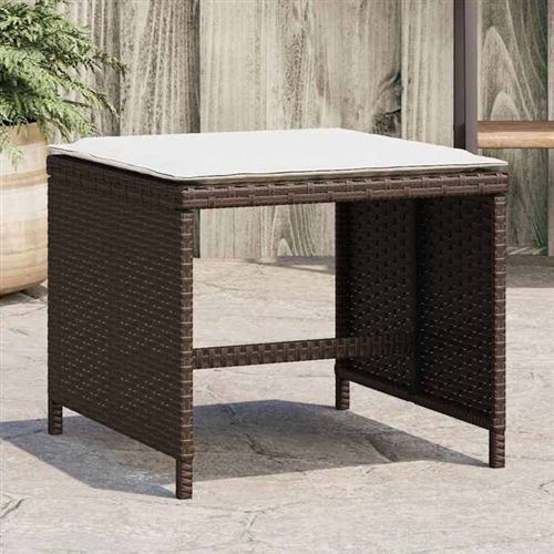Vidaxl Marron Tabourets De Jardin 4 Pcs - Résine Tressée - Image 3