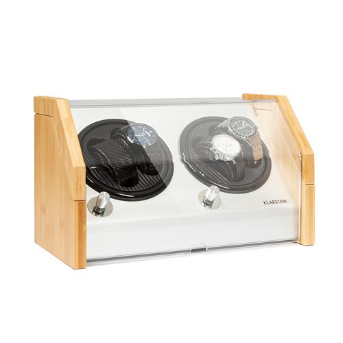 Tourne-Montre Garonne 4 T, 2 Plateaux Tournants, 4 Montres, 3 Vitesses, 4 Modes, Bambou