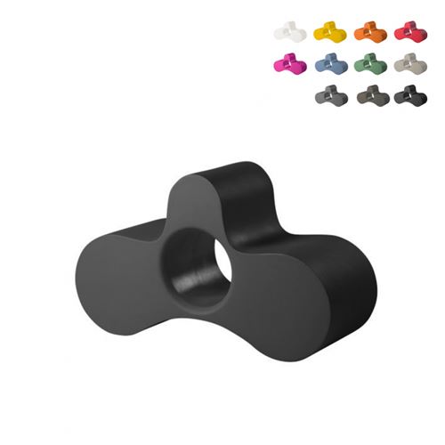 Banc Design Table Moderne Modulable Extérieur Bar Jardin Wheely Slide, Couleur: Noir