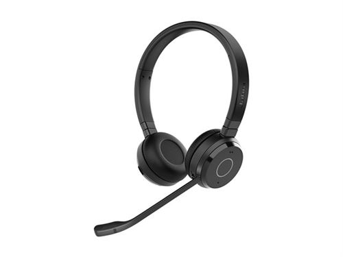 Jabra Evolve 65 TE Stereo - Micro-casque - sur-oreille - Bluetooth - sans fil - USB-A via adaptateur Bluetooth - isolation acoustique - certifié UC