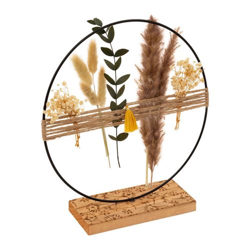 Déco à poser Lourmarin métal roseau noir H32cm Atmosphera créateur d'intérieur