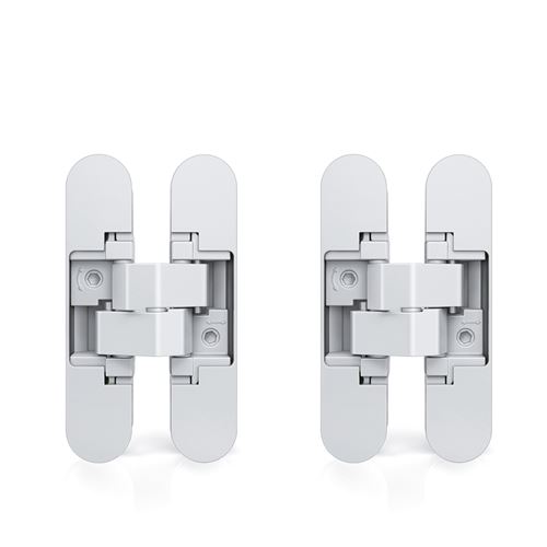 Emuca Blanc Lot De 2 Charnières À Boîtier Pour Portillon, Charge 40Kg, Ouverture À 180 Degrés, Zamak, - Image 3