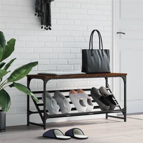 Vidaxl Marron Étagère À Chaussures Chêne 90X30x45 Cm - Image 3