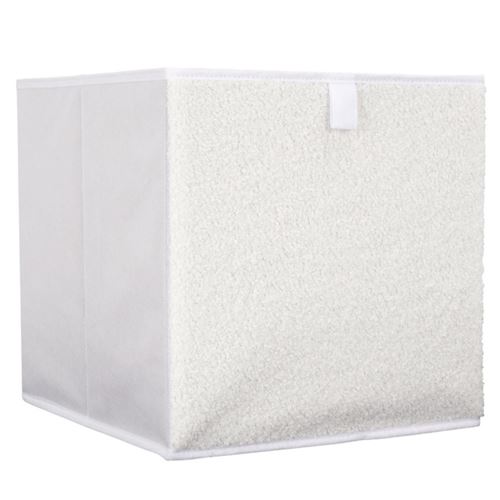 Non Communiqué Beige Boîte De Rangement Pliable "Bouclette" 30X30cm