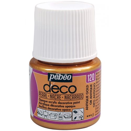 Peinture P.BO D&eacute;co - Nacr&eacute; - 45 ml Dor&eacute; Antique