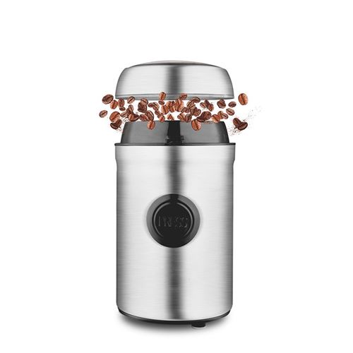 Moulin &agrave; Caf&eacute; &Eacute;lectrique Compact Preisku, 200w-Argent et Gris