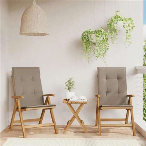 Vidaxl Chaises Inclinables - Lot De 2 - Teck Massif - Image 3