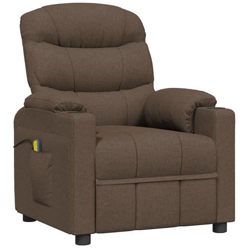 Non Communiqué Brun Vidaxl Fauteuil De Massage Marron Tissu