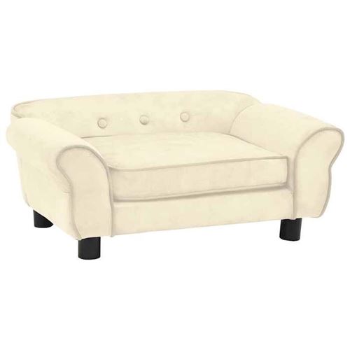 Canapé pour chien Crème 72x45x30 cm Peluche Vidaxl