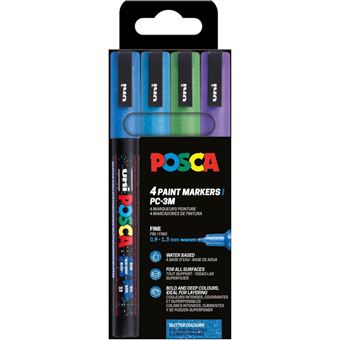 Set de 8 marqueurs assortis Posca PC-3M