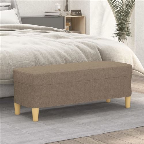 Vidaxl Banc 100 Cm - Tissu Taupe - Image 3