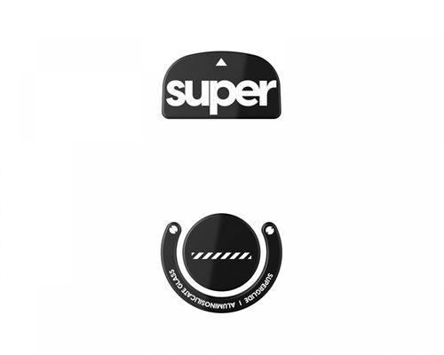 Superglide Version 2 Patins en Verre pour Logitech G Pro X Superlight - Noir