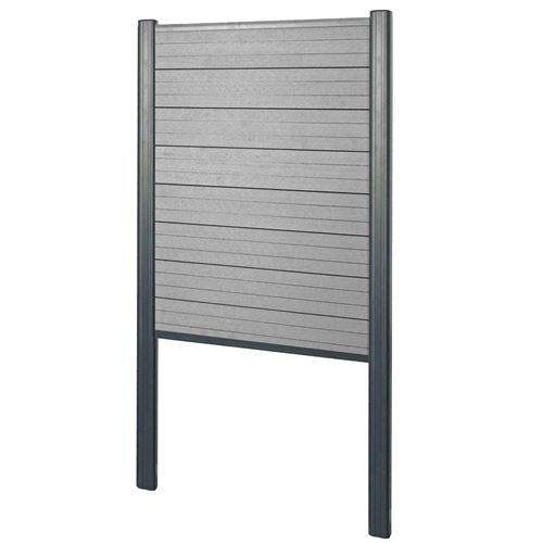 Pare-vue en WPC Sarthe clôture coupe-vent 100cm gris