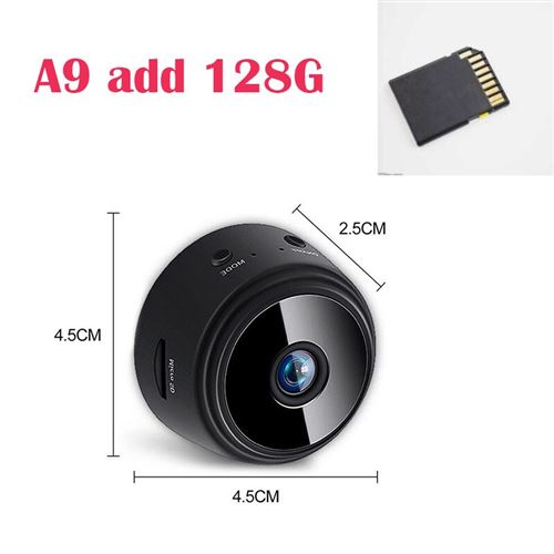 RUMOCOVO Mini caméra de surveillance extérieure ip wifi HD 1080P, dispositif de sécurité sans fil, avec enregistreur vocal avec 128g carte D12