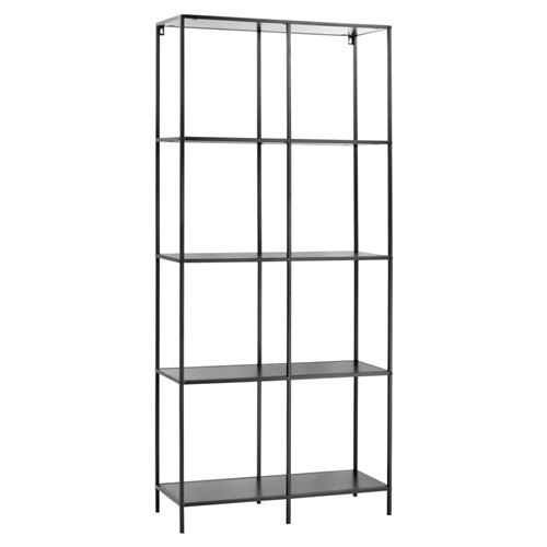 H&S Collection Étagère murale à 4 niveaux 78x30x170 cm noir