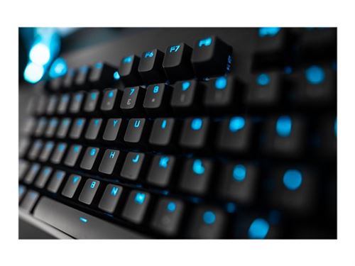 Logitech Clavier de jeu mécanique G Pro - Clavier - backlit - USB - QWERTZ - Allemand - commutateur : GX Blue Clicky - noir