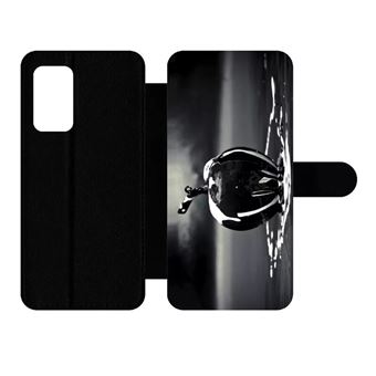 Etui My Kase Pour Galaxy A52 Apple Black Simili Cuir Noir Coque