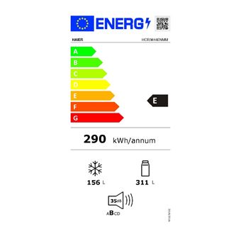 Réfrigérateur américain 83cm 467l nofrost Haier HCR3818ENMM