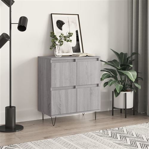 VIDAXL - Buffet - Sonoma - Gris - 60x35x70 cm - Image 3