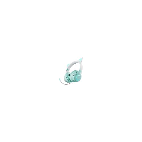 Non Communiqué Vert Casque Audio Sans Fil Oreilles De Chat Rgb Pour Gaming Et Musique Yonis