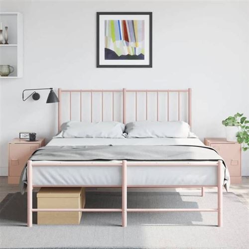 Non Communiqué Rose Vidaxl Tables De Chevet 2 Pcs 34,5X39x44 Cm Acier, Armoire, Meubles De Chambre, Support Téléphonique, Armoire 841610