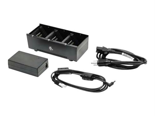 Zebra 3-Slot Battery Charger - Chargeur de batteries - Royaume-Uni - pour P/N: BTRY-MPP-34MA1-01, BTRY-MPP-34MAHC1-01, P1031365-059, P1031365-069, P1065668-018