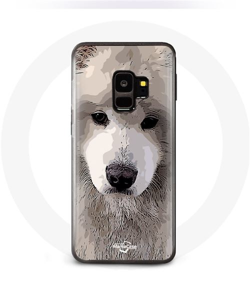 Coque pour samsung galaxy S9 plus Samoyède Gris Race de chiens Maniacase