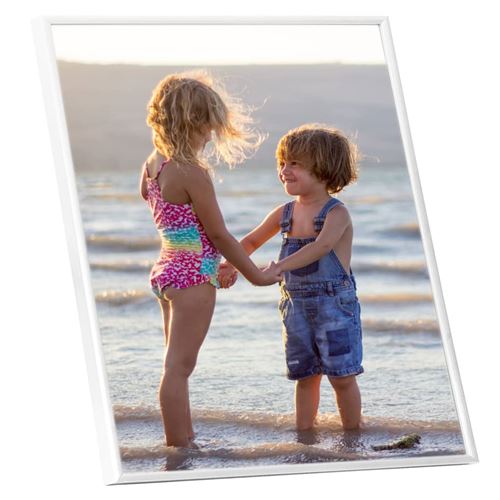 vidaXL Collage de cadres photo 3 pcs au mur table Blanc 50x50 cm MDF