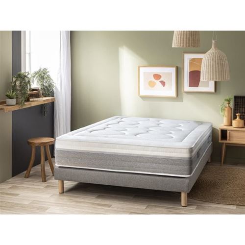 SOMDREAM - Ensemble Matelas OSCAR 180x200 cm + Sommier + Pieds