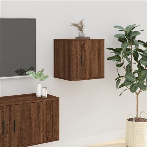 vidaXL Meuble TV mural Chêne marron 40x34,5x40 cm