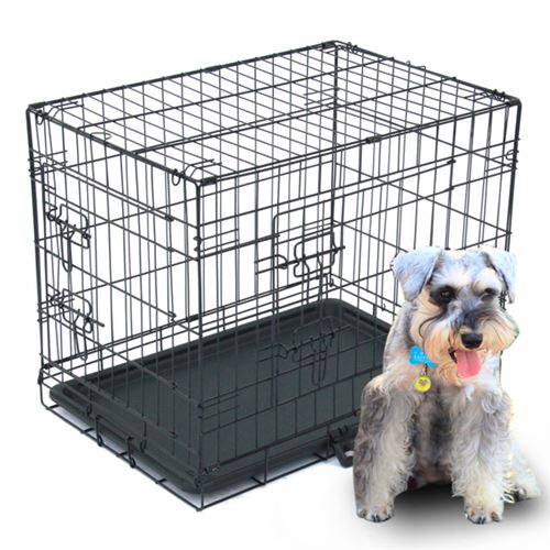 Meilleurs prix pour 24 Cage caisse de transport pliante pour chien en métal noir,en acier Parc pour animaux Fil de fer Métal-63 x 44 x 50.5cm (L x W x H)