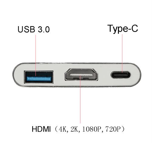 Type C 4K HDMI USB3.0 de charge USB-C HUB Adaptateur 3.1 Convertisseur pour macbook SL Pealer108