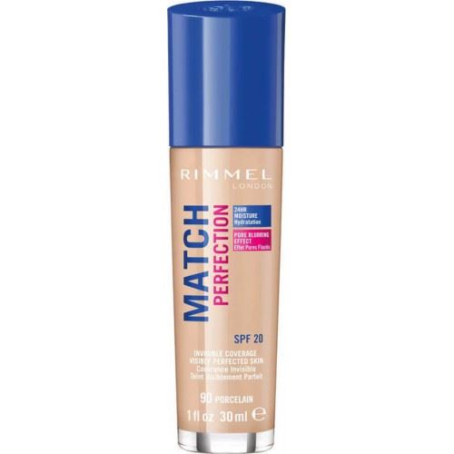 Rimmel Match Perfection Foundation 90 Porcelein X 3