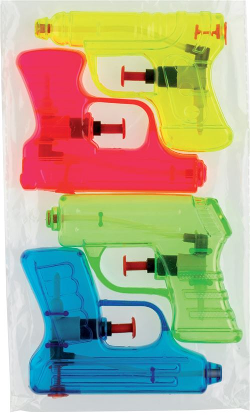 4 pistolets à eau 12cm
