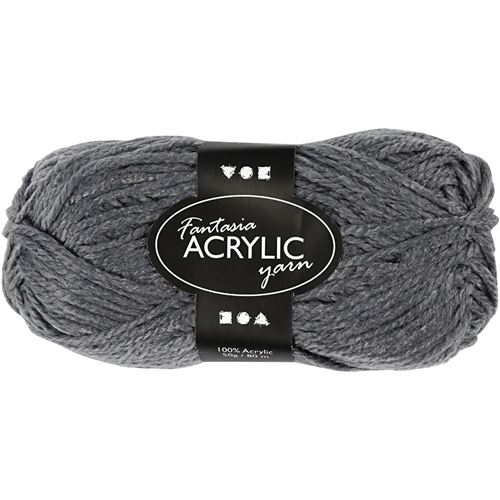 Creotime fantasia fil acrylique gris 80 m 50 g