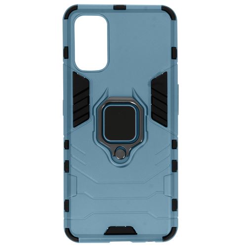 Coque pour Xiaomi Poco M3 / Redmi 9T Rigide Antichoc Bague Métallique Support Vidéo bleu