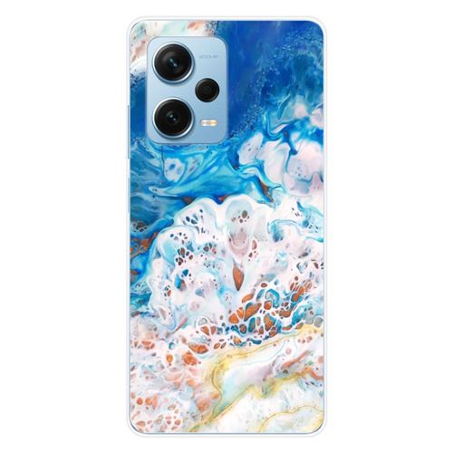 Coque en silicone imprimée compatible Xiaomi Redmi Note 12 Pro Plus Marbre océan