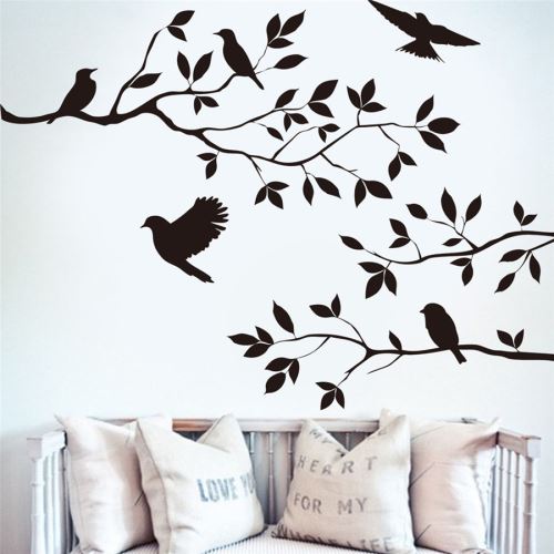 Un ensemble d'autocollants muraux à motif de cages à oiseaux de chat Autocollant  mural créatif amovible pour la décoration du salon de la chambre à coucher