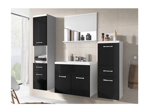 Ensemble CLAUDIA - meubles de salle de bain - laqué noir