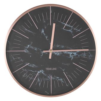 Moderne Motif De Marbre Horloge Murale Decoration Murale Bureau A Domicile Decoration De Chambre Noir Reveil Achat Prix Fnac