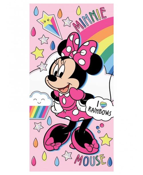Serviette de bain Minnie Mouse Rainbow Disney