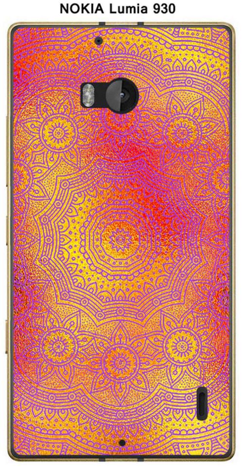 Coque Nokia Lumia 930 design Mandala rosace Or & Rose