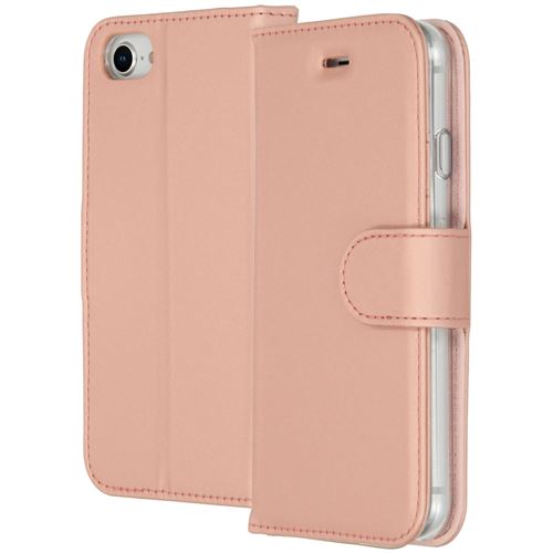Accezz Protect Series Wallet Softcase - Étui à rabat pour téléphone portable - silicone, synthétique - rose - pour Apple iPhone 7, 8, SE (2e génération), SE (3rd generation)