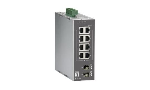 LevelOne Infinity IES-1071 - commutateur - 10 ports - Géré - Montable sur rack, Montage sur rail DIN, fixation murale