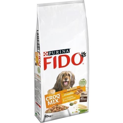 FIDO Croquettes aux viandes, cereales et legumes - Pour chien senior - 10 kg