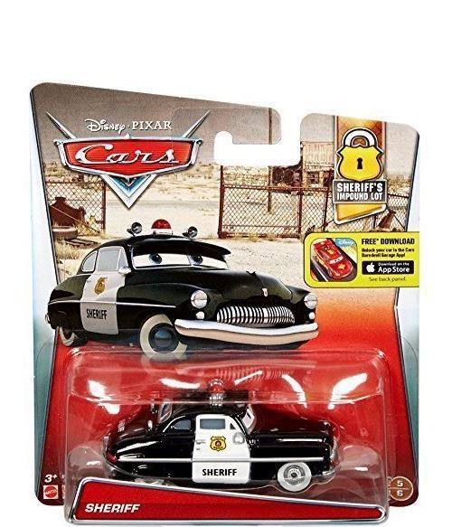 Voiture de police sheriff noir et blanche disney cars vehicule miniature n°5