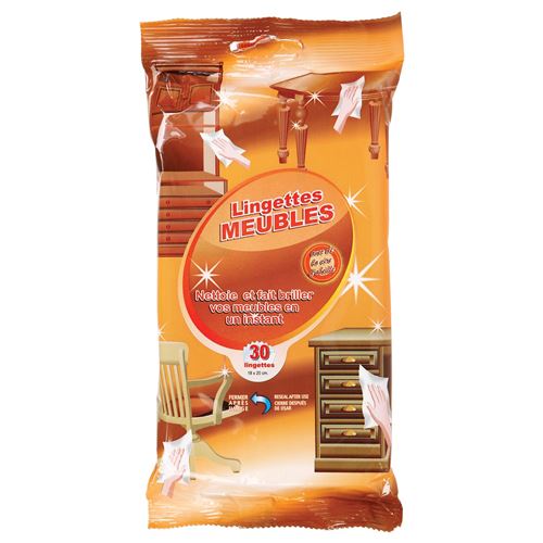 30 Lingettes nettoyantes pour meubles
